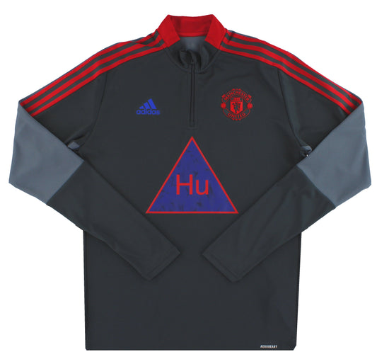 2020-21 Manchester United adidas 1/4 Zip Human Race Track Top L