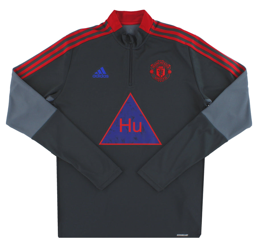 2020-21 Manchester United adidas 1/4 Zip Human Race Track Top L