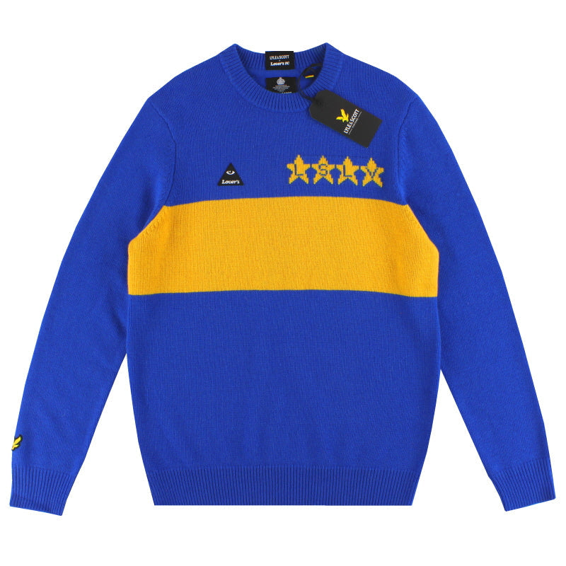 Sudadera 2020 Lyle and Scott x Lovers FC Boca Juniors de rayas en el pecho *A ESTRENAR EN CAJA* Talla XL
