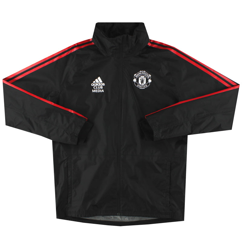 Chaqueta de lluvia adidas 'Club Media' del personal del Manchester United 2021-22, talla M