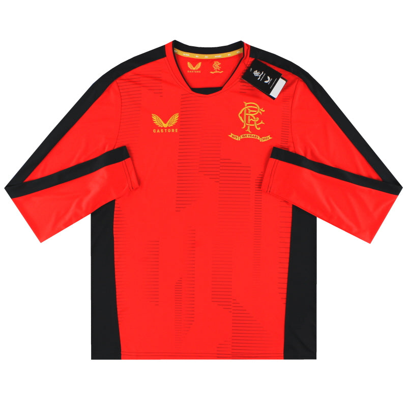 Camiseta Entrenamiento Rangers Castore '150 Aniversario' Manga Larga 2021-22 *NUEVA CON ETIQUETAS* Talla L