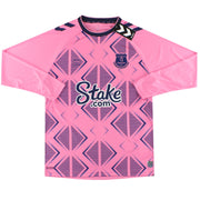 Camiseta visitante Everton Hummel 2022-23 manga larga *Nueva en caja* XL