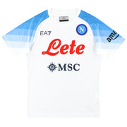 Camiseta de visitante del Napoli EA7 2022-23 *como nueva* para jóvenes
