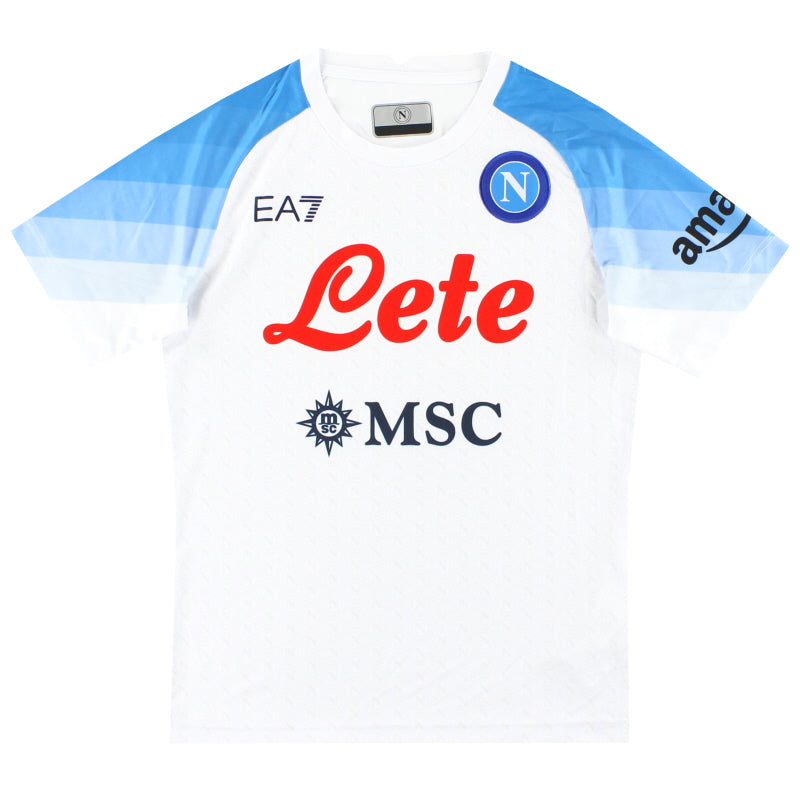 Camiseta de visitante del Napoli EA7 2022-23 *como nueva* para jóvenes