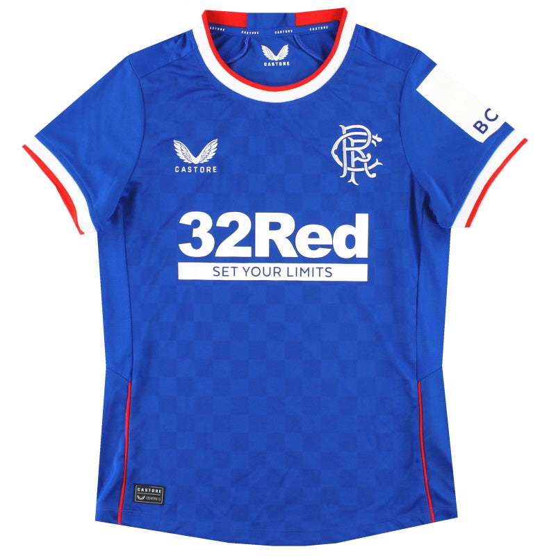 2022-23 Rangers Castore Camiseta Local Mujer *Como Nueva* Talla S