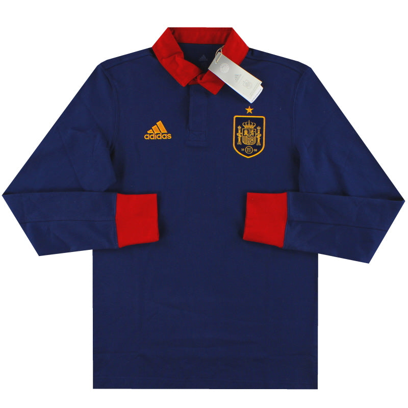 Polo de manga larga Adidas Lifestyler de España 2022-23 *con etiquetas* XS