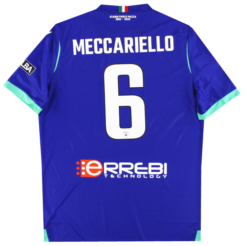 2022-23 SPAL Macron Camiseta Tercera de Jugador Meccariello #6 *Como Nueva* XL
