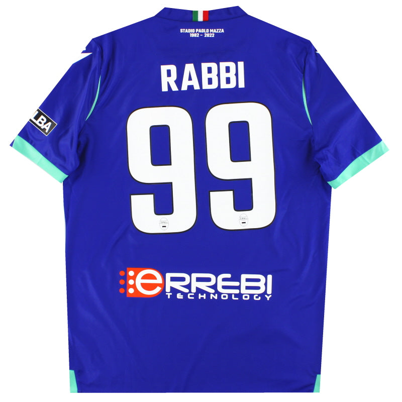 2022-23 SPAL Macron Camiseta Tercera de Jugador Rabbi #99 *Como Nueva* L