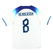 Camiseta Local Inglaterra Nike Dri-Fit ADV Match 2022-23 Henderson #8 *Como Nueva* L