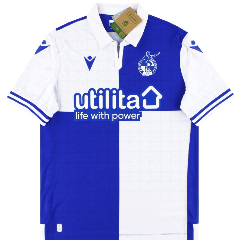2023-24 Bristol Rovers Macron Camiseta Local *NUEVA EN CAJA* XL