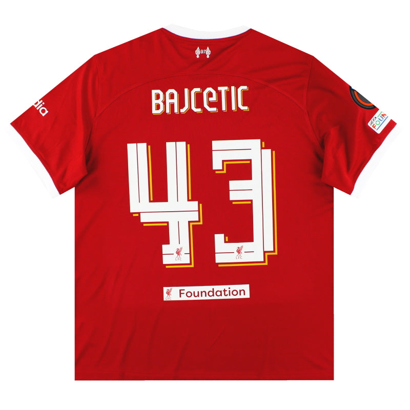 Camiseta local Nike del Liverpool 2023-24 Bajcetic #43 *con etiquetas* XL