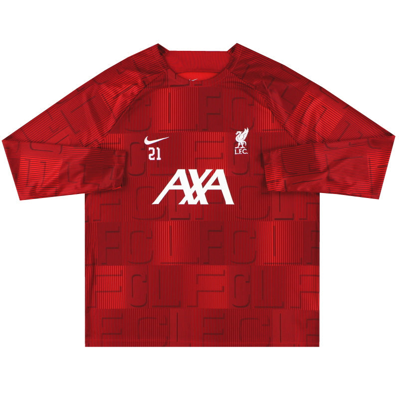 Camiseta Prepartido Nike Liverpool 2023-24 para Jugador #21 *Como Nueva* XXL