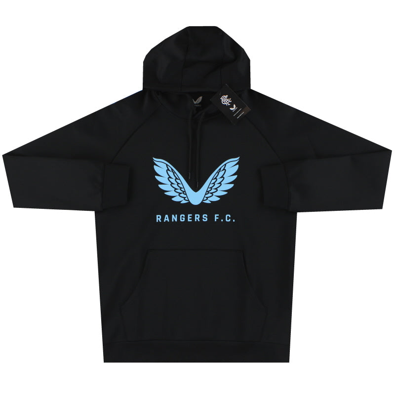 Sudadera con capucha y logo de viaje Castore para jugadores de los Rangers 2023-24 *NUEVA EN CAJA* M