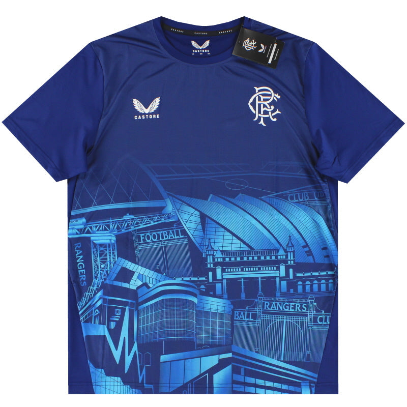 Camiseta estampada Castore del estadio Rangers 2023-24 *NIB* M