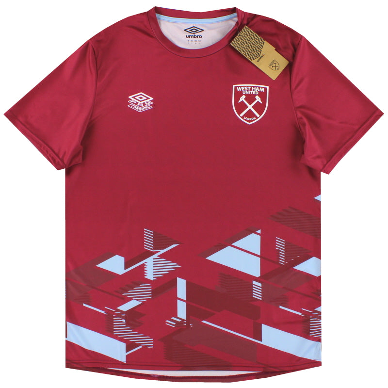 Camiseta de Calentamiento Umbro West Ham 2023-24 *Nueva con etiquetas Talla XL
