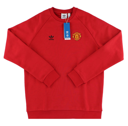 2023-24 Manchester United adidas Essentials Trefoil Crew Sweatshirt *BNIB* L