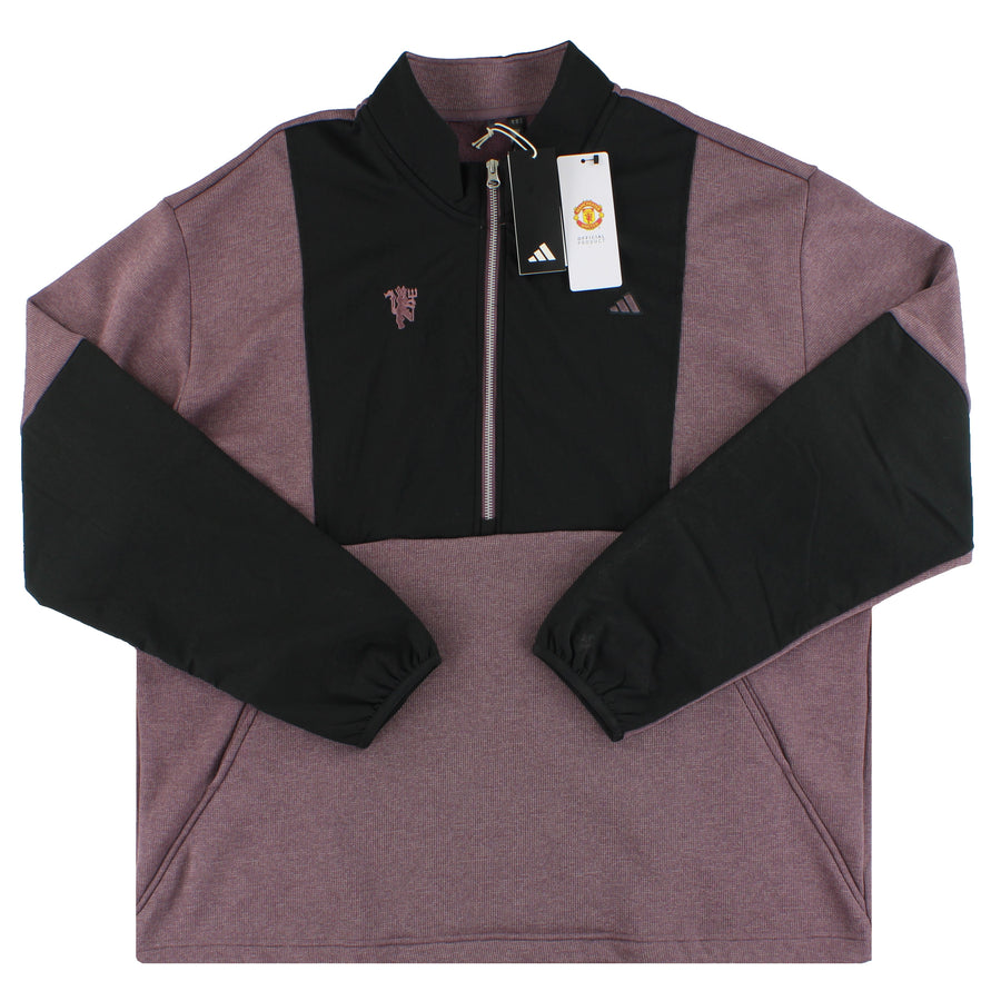 2024-25 Manchester United adidas Hybrid 1/2 Zip Golf Sweatshirt *BNIB* M