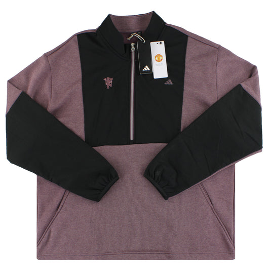 2024-25 Manchester United adidas Hybrid 1/2 Zip Golf Sweatshirt *BNIB* XL