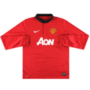 2013-14 Manchester United Nike Camiseta Local Manga Larga Talla L. Niños