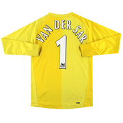 2006-07 Camiseta de portero Nike del Manchester United Van Der Sar #1 Talla M Niño