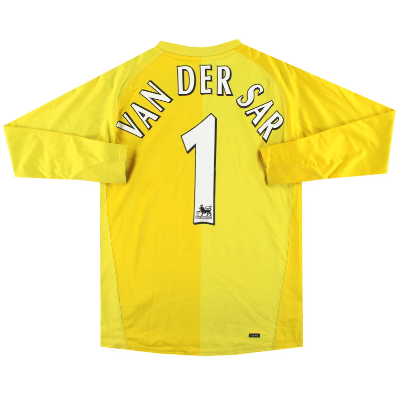 2006-07 Camiseta de portero Nike del Manchester United Van Der Sar #1 Talla M Niño