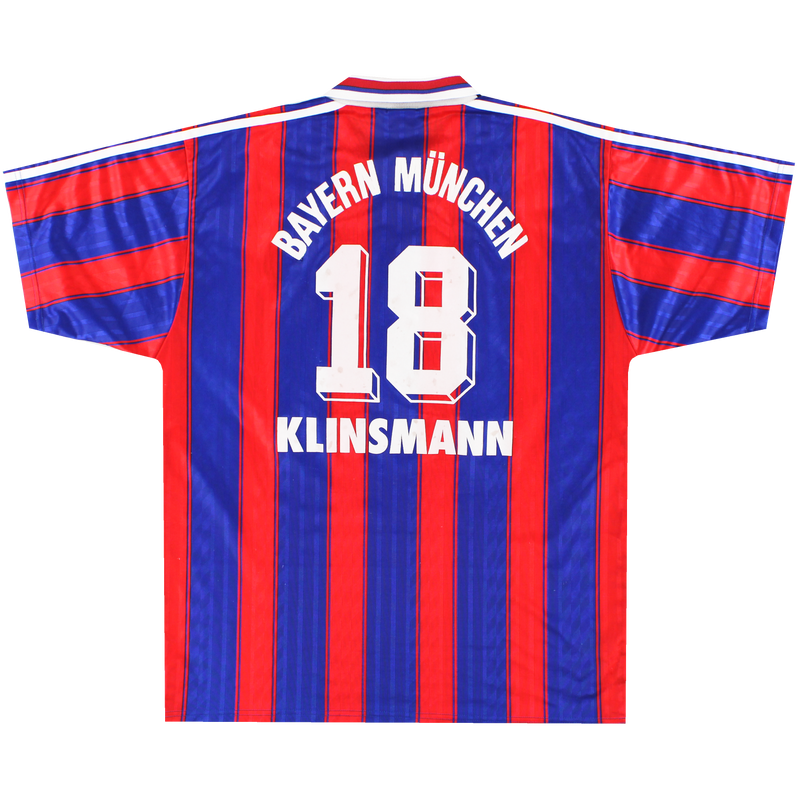 1995-97 Bayern Munich adidas Home Shirt Klinsmann #18 S