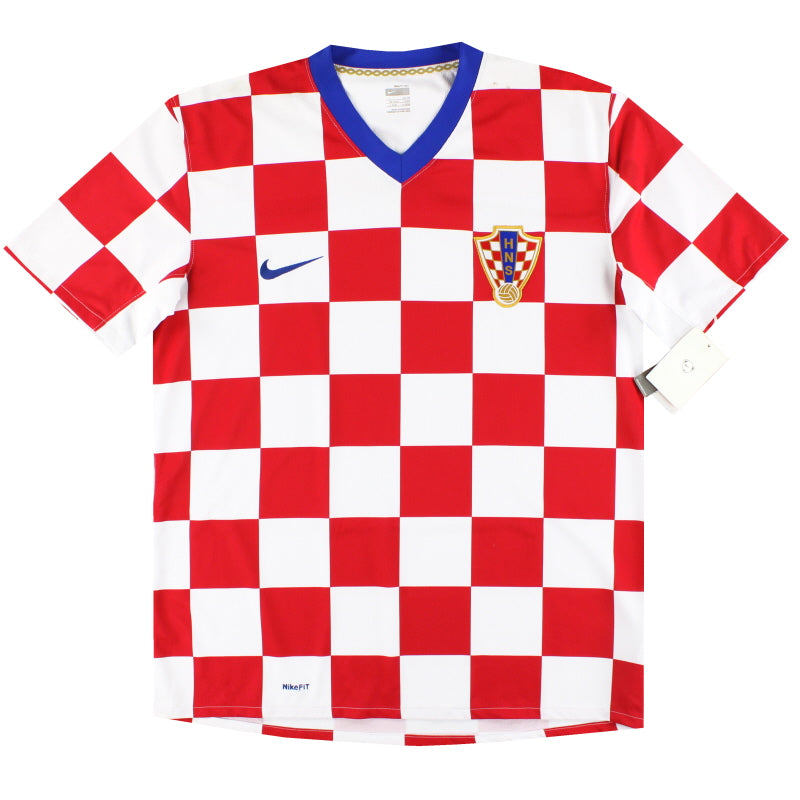 Camiseta de la primera equipación de Croacia Nike 2008-09 *con etiquetas* Talla L