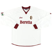 2004-05 Camiseta de visitante Torino Asics para partido #3 Manga Larga XL