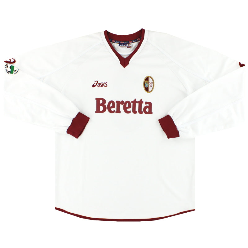 2004-05 Camiseta de visitante Torino Asics para partido #3 Manga Larga XL