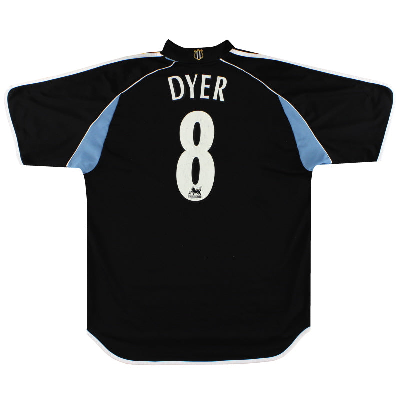2000-01 Newcastle adidas Camiseta de visitante Dyer #8 L