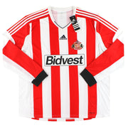 Camiseta local adidas Sunderland 2013-14 manga larga *con etiquetas* XXXL