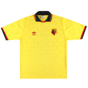 Camiseta local Umbro del Watford 1989-91 L
