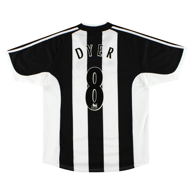 2001-03 Newcastle adidas Camiseta Local Dyer #8 *Como Nueva* L