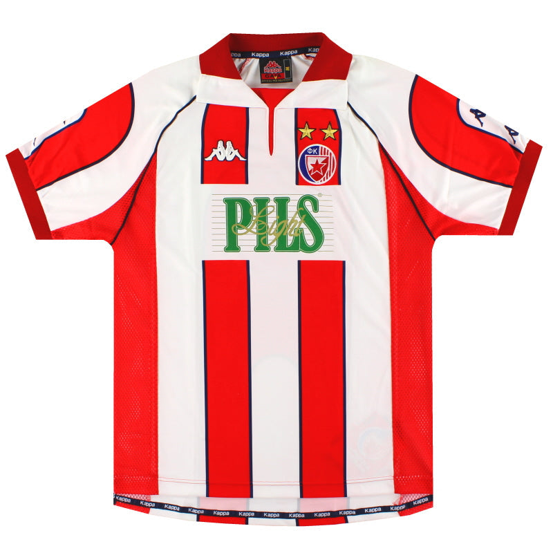 Camiseta Kappa local Estrella Roja Belgrado 1998-00 *con etiquetas* M