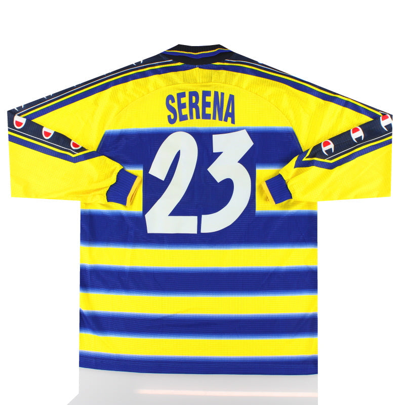 Camiseta de local del Parma de 1999-00, versión jugador, Serena #23, manga larga, talla XL