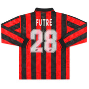 Camiseta Lotto Local AC Milan 1994-95 Futre #28 Manga Larga Talla XL