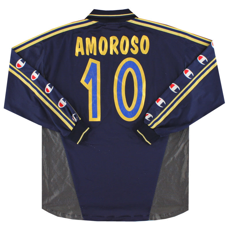 2000-01 Parma Campeón Tercera Camiseta Amoroso #10 Manga Larga XL