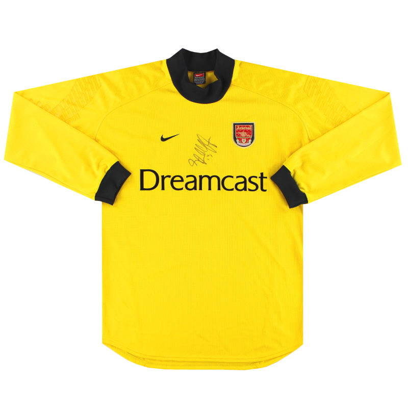 Camiseta de portero del Arsenal Nike 2000-01 'Firmada' *Impecable* L