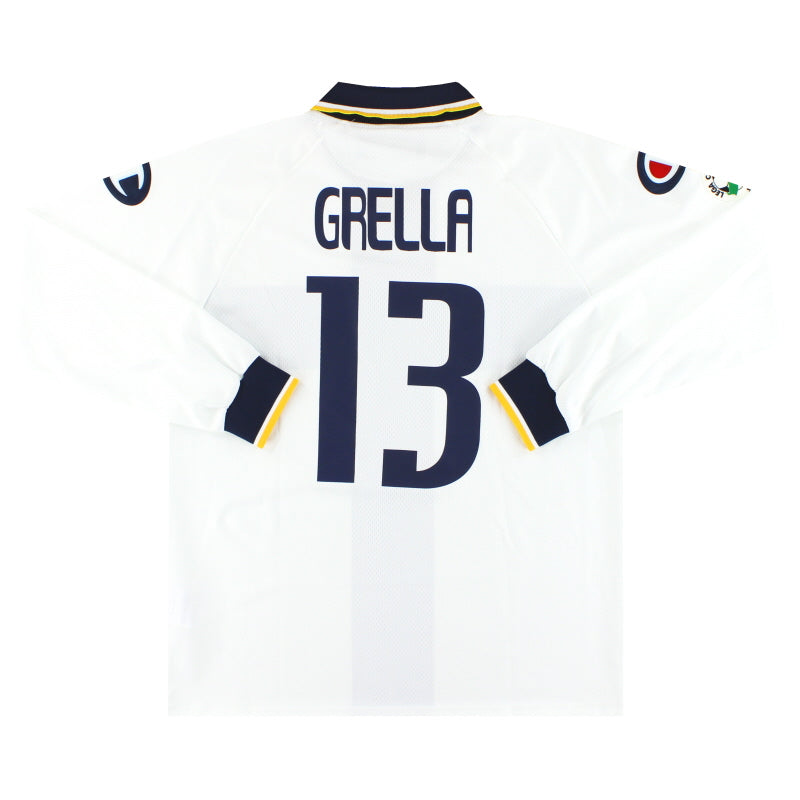 2005-06 Camiseta local del Parma campeón, manga larga, Grella #13 *Como nueva* XL