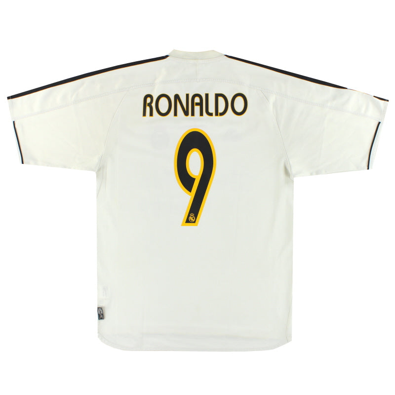 Camiseta de Casa adidas del Real Madrid 2003-04 Ronaldo #9 M