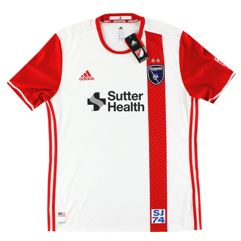 2017 San Jose Earthquakes Camiseta de visitante Adidas para jugador *con etiquetas* XL