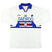 Camiseta de visitante Asics Sampdoria 1997-98 #6 Manga Larga Talla XL