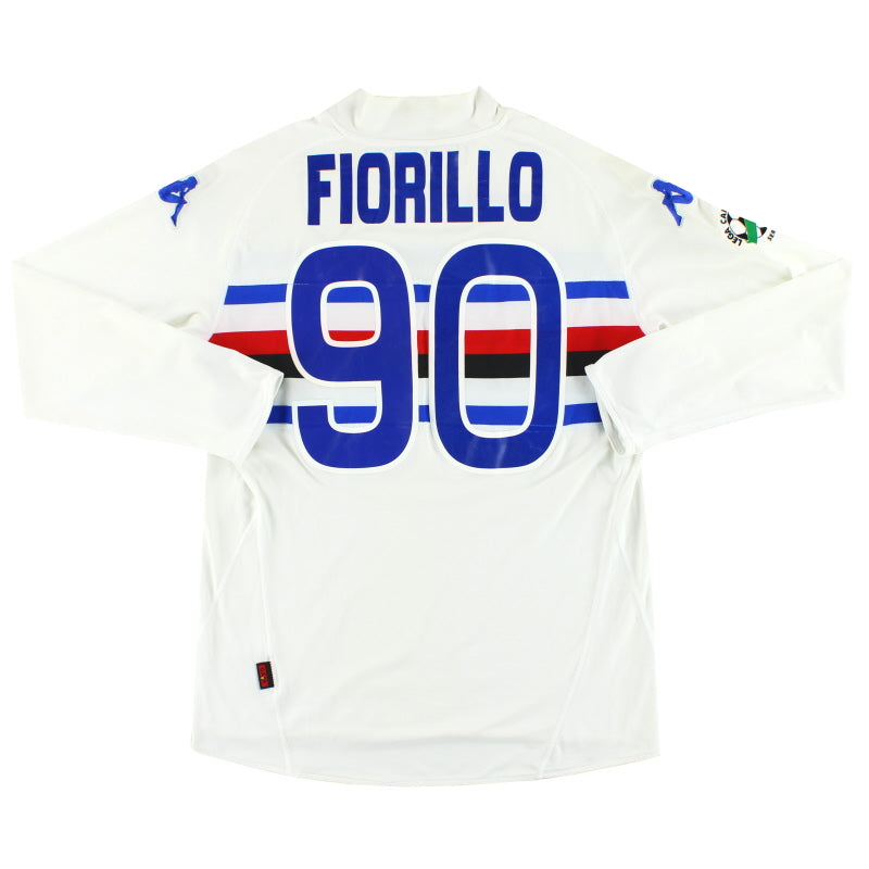 2007-08 Camiseta de la Sampdoria Kappa de visitante Fiorillo #90 XL