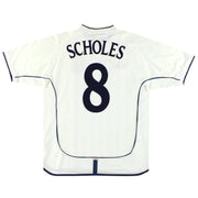 2001-03 Inglaterra Umbro Camiseta Local Scholes #8 L