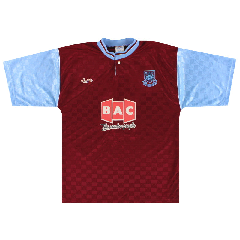 Camiseta Bukta del West Ham de 1990-91 para casa, talla L