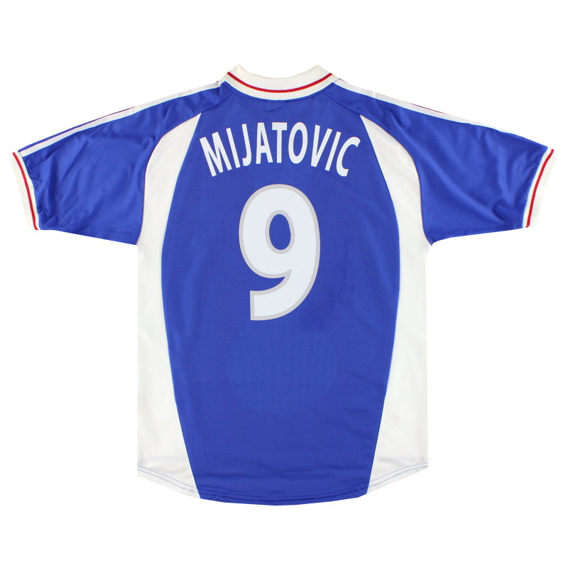 2000-01 Yugoslavia adidas Camiseta Local Mijatovic #9 *Impecable* M