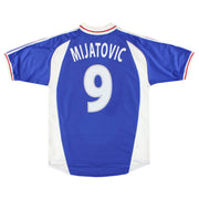 Camiseta de la primera equipación de Yugoslavia adidas 2000-01 Mijatovic #9 *Impecable* M