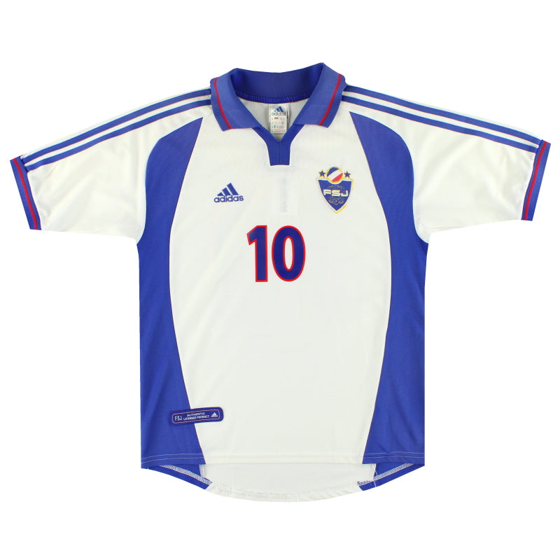 2000-01 Yugoslavia adidas Camiseta Visitante #10 M