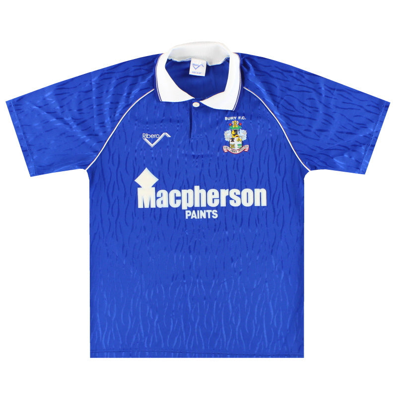 1991-92 Bury Ribero Third Shirt S - Classic Football Kit