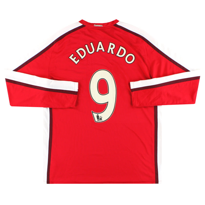 2008-10 Arsenal Nike camiseta local Eduardo #9 manga larga XL
